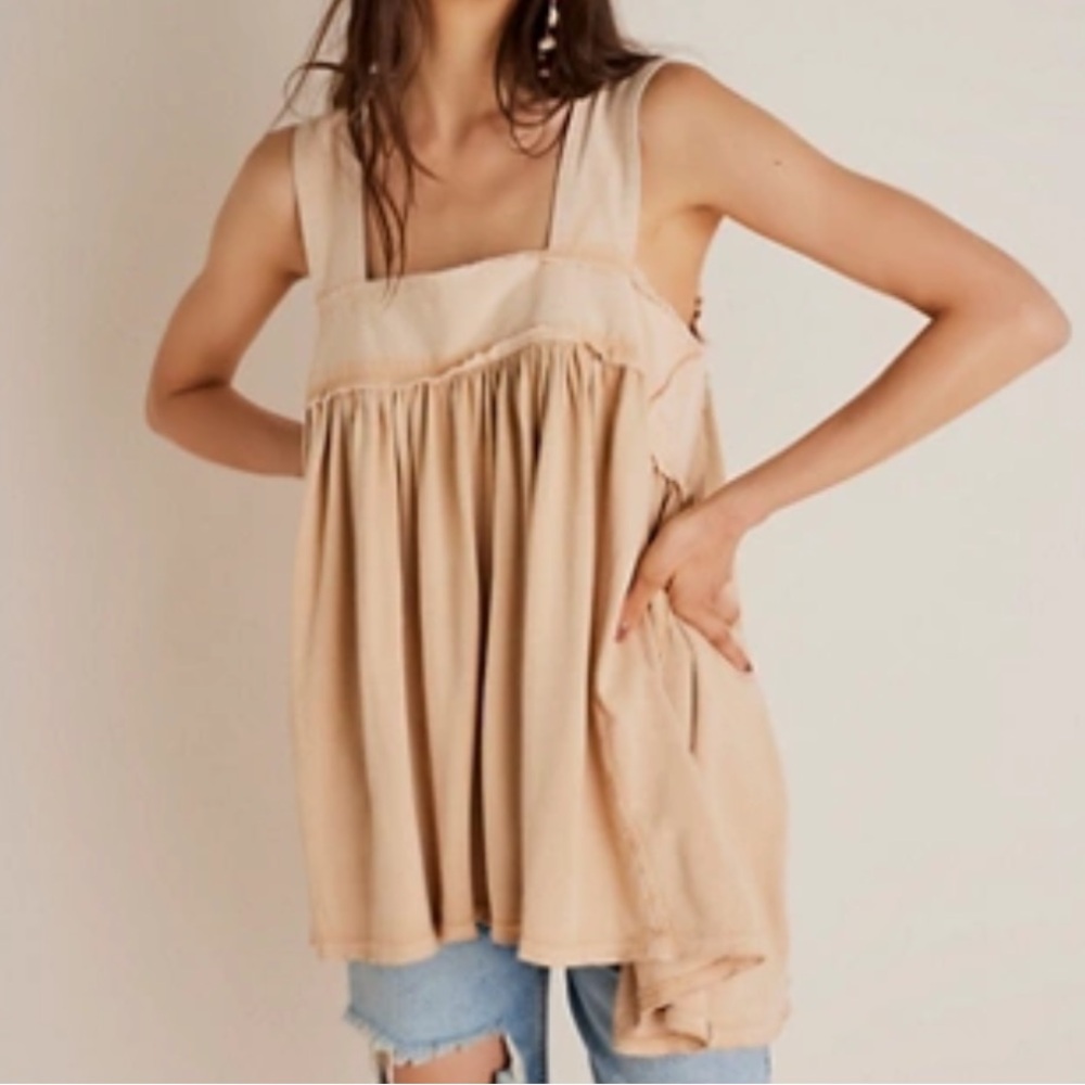 Free People Pure Love Tunic Beige Size S